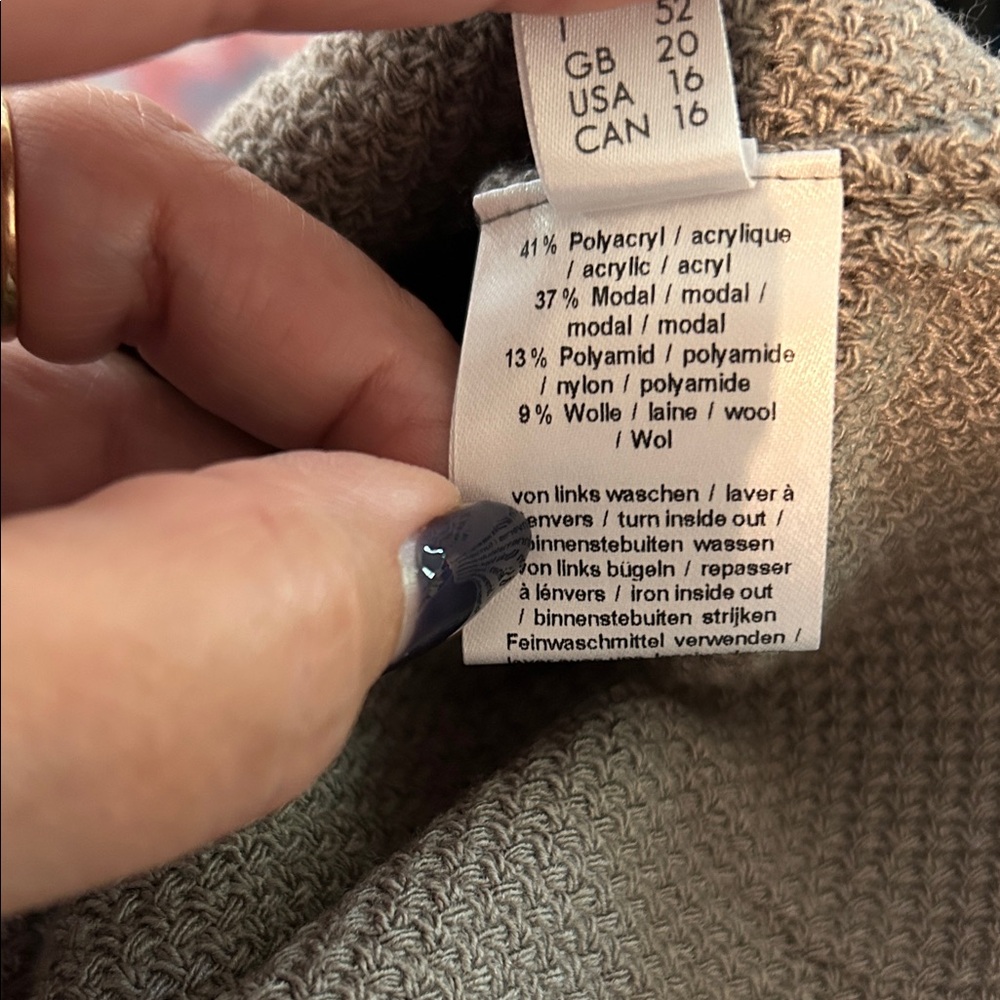 Thomas Rabe Taupe/Gray Textured Cardigan - Picture 5 of 5
